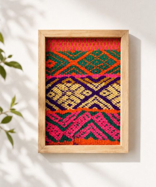 Cuadros etnicos artesanales elaborados en telar autentico en lana de ovino